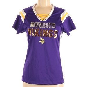 Minnesota Vikings NFL Football Jersey Lace-Up Top